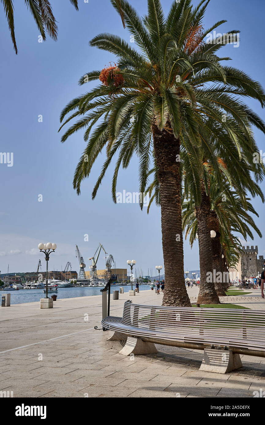 Trogir harbour, Split, Dalmatia, Croatia, Europe. Stock Photo