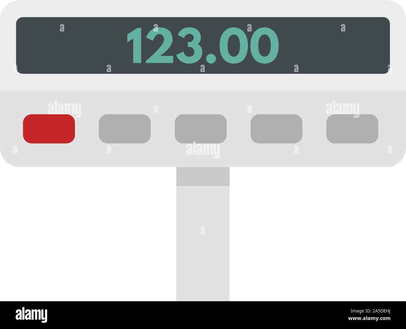 Digital scales icon. Flat illustration of digital scales vector icon