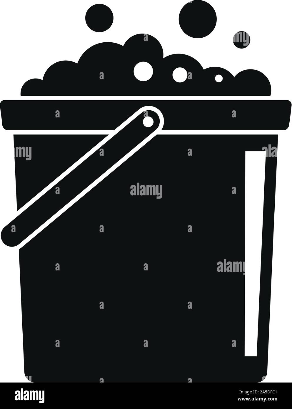 Foam bucket icon. Simple illustration of foam bucket vector icon for web design isolated on white background Stock Vector