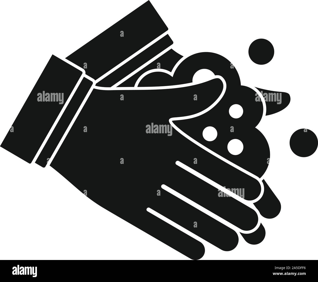 Hand washing icon. Simple illustration of hand washing vector icon for web design isolated on white background Stock Vector