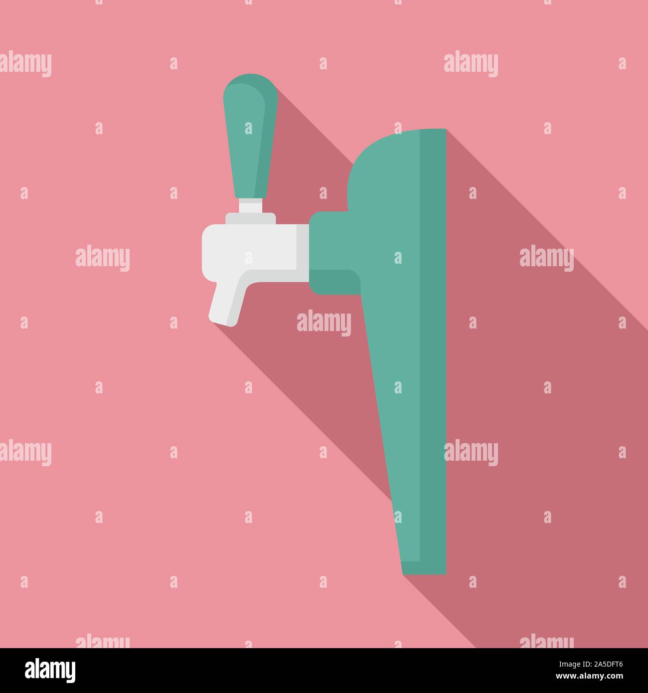 Beer faucet icon. Flat illustration of beer faucet vector icon for web