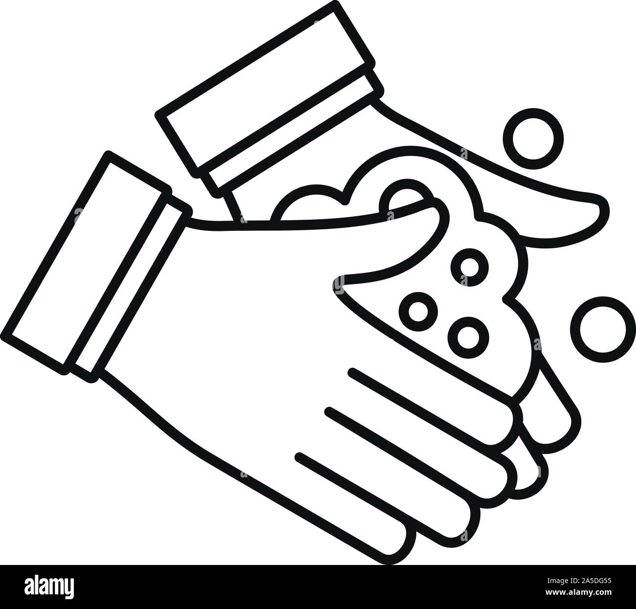Hand washing icon. Outline hand washing vector icon for web design isolated on white background Stock Vector