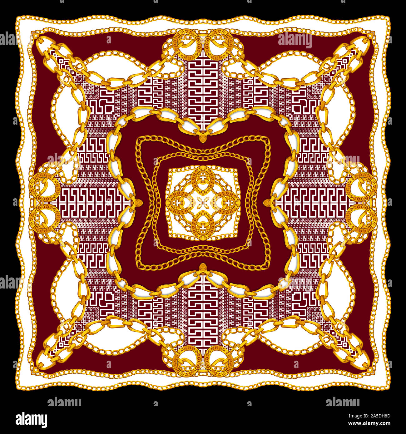 Baroque Silk Shawl Textile Print, Scarf Design for Silk Print. Vintage ...
