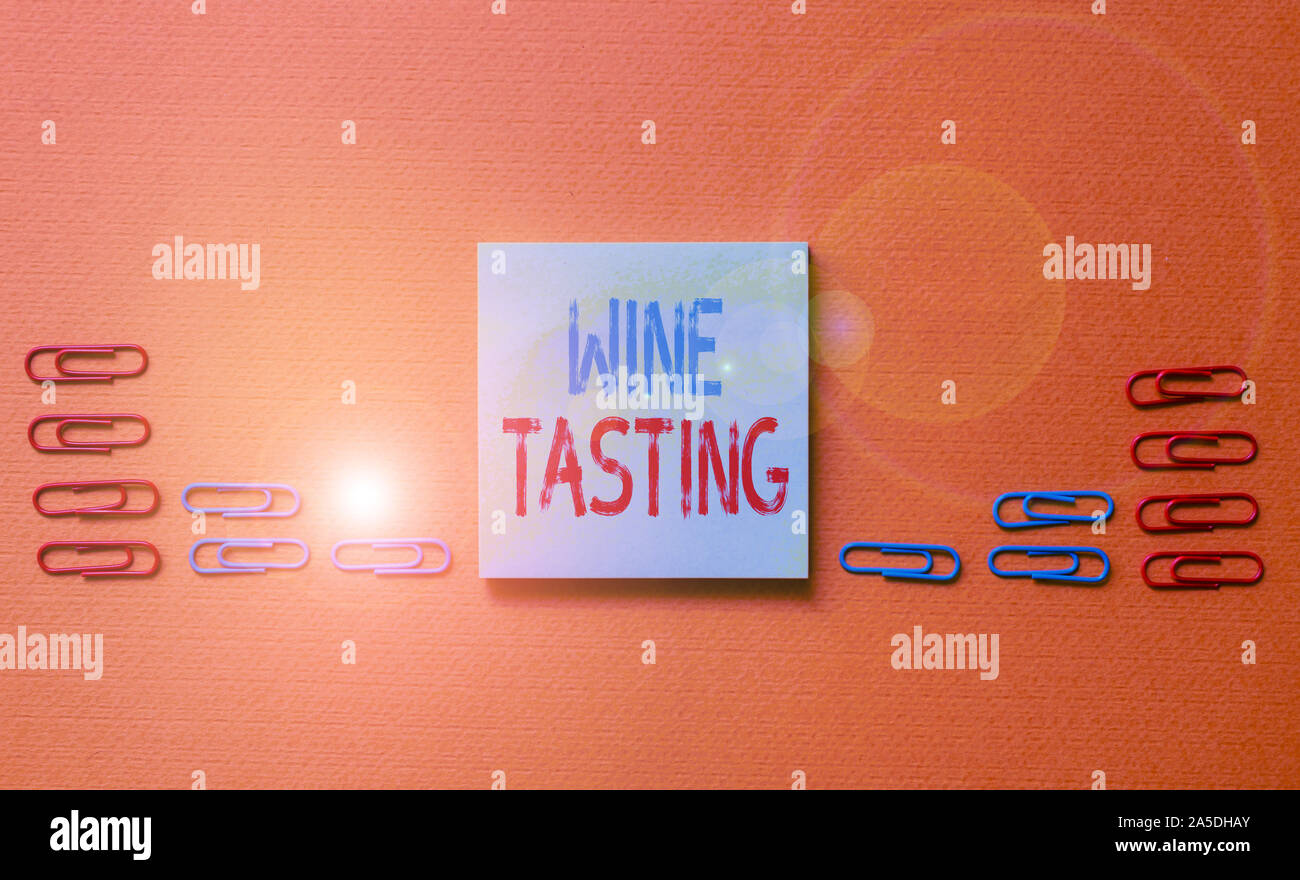 Word writing text Wine Tasting. Business photo showcasing Degustation ...