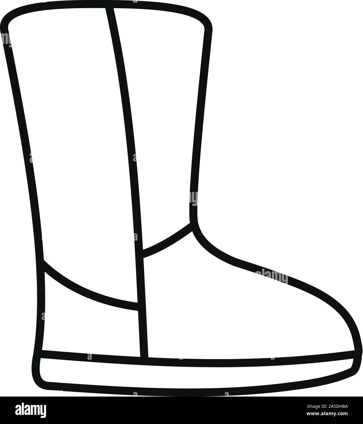 Ugg boot icon. Outline ugg boot vector icon for web design isolated on ...
