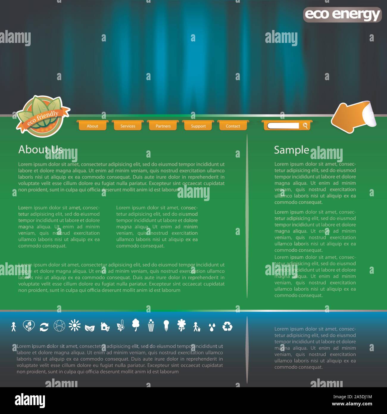 Modern Colorful Abstract One Page Eco Web Site Creative Design Concept ...