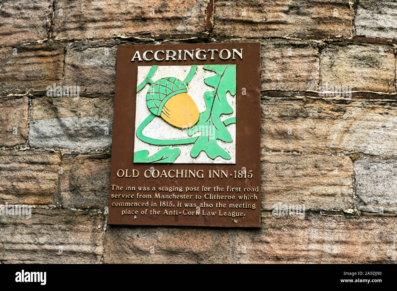 Old Coaching Inn Plaque Stock Photo