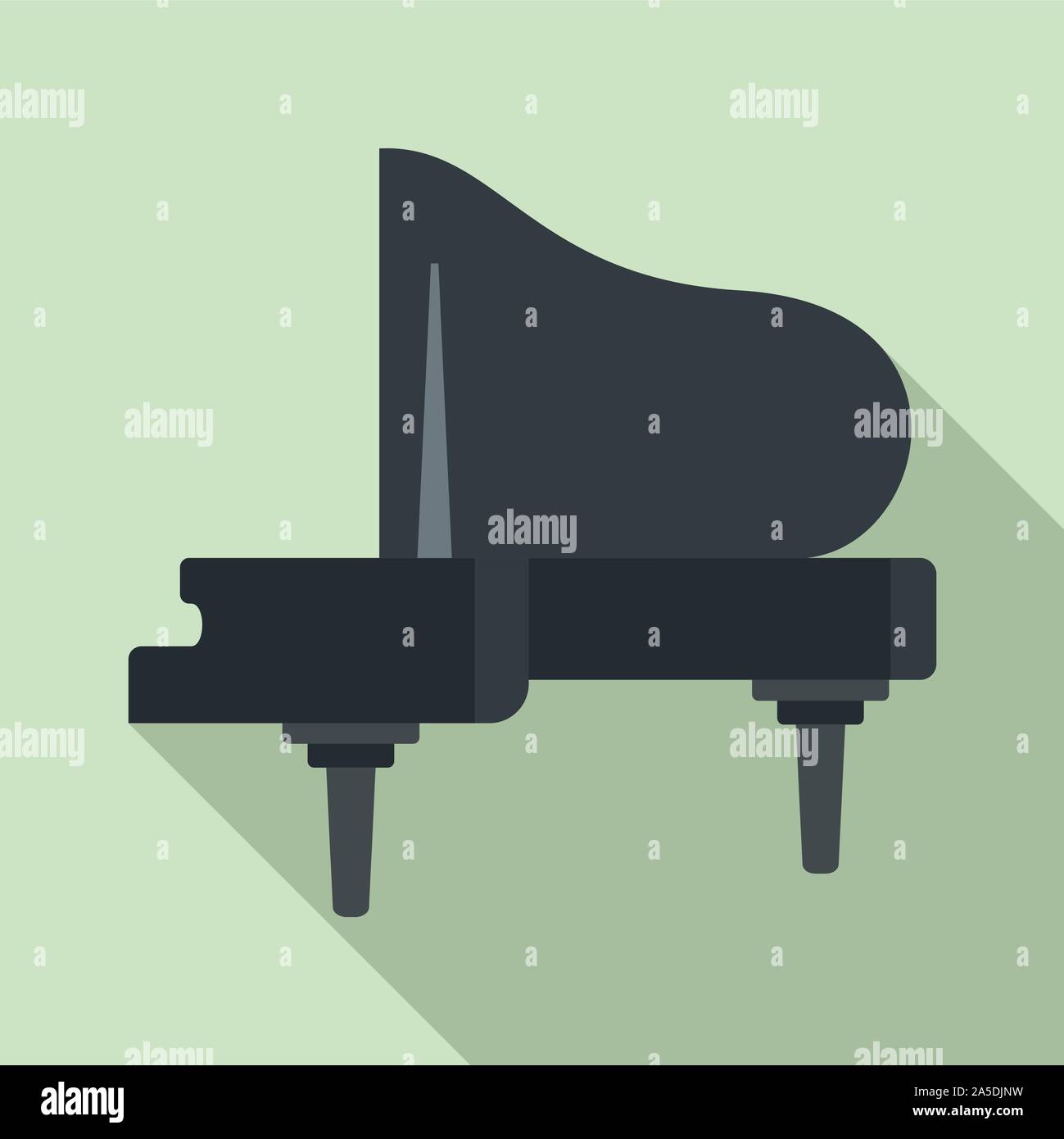 Music grand piano icon. Flat illustration of music grand piano vector ...