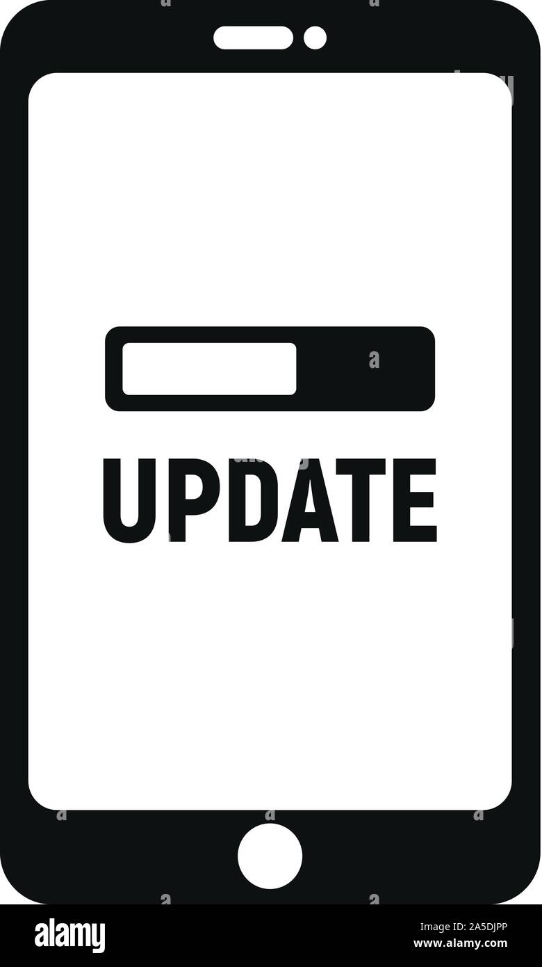 Smartphone update icon. Simple illustration of smartphone update vector ...