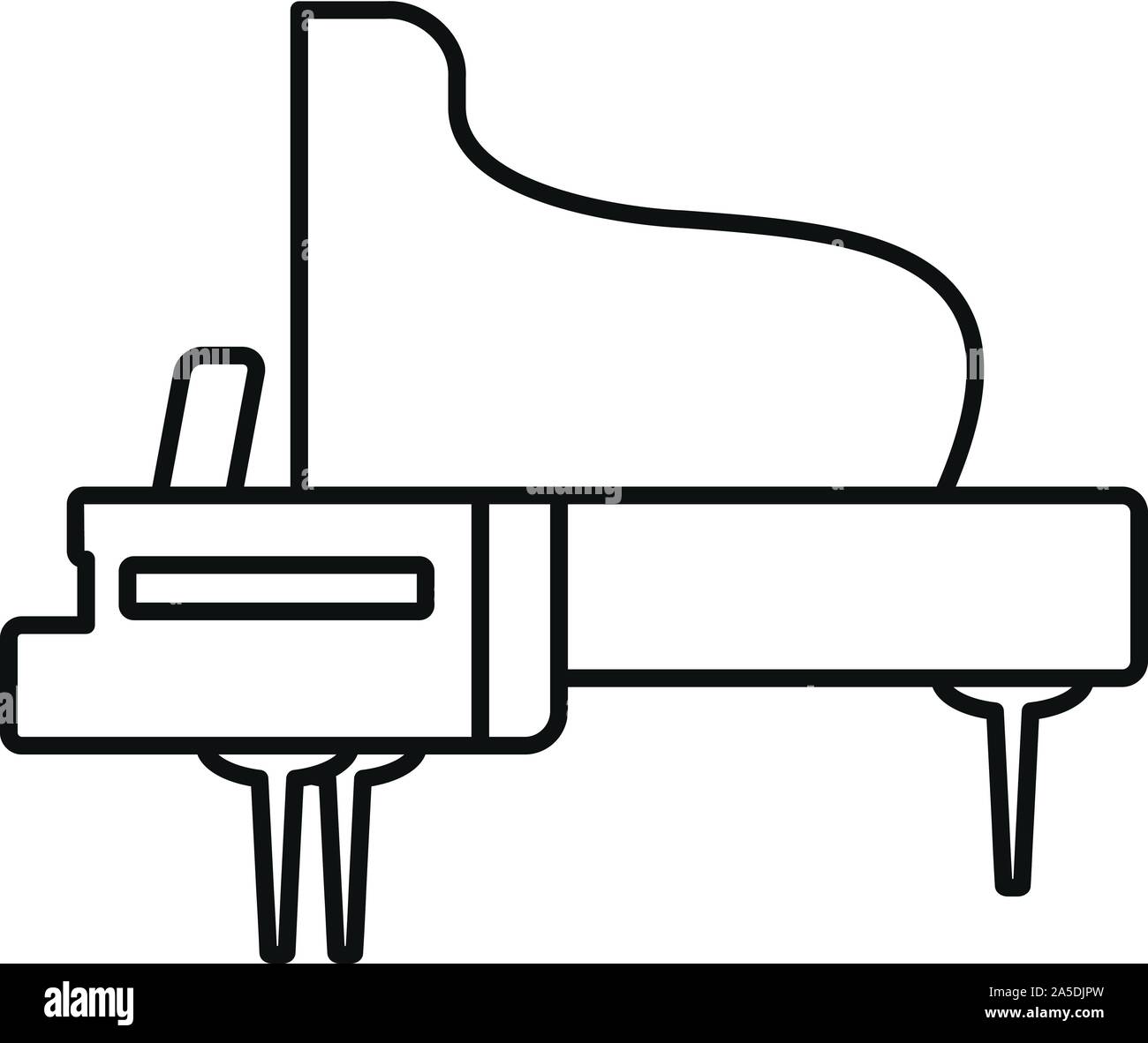 Concert grand piano icon. Outline concert grand piano vector icon for ...