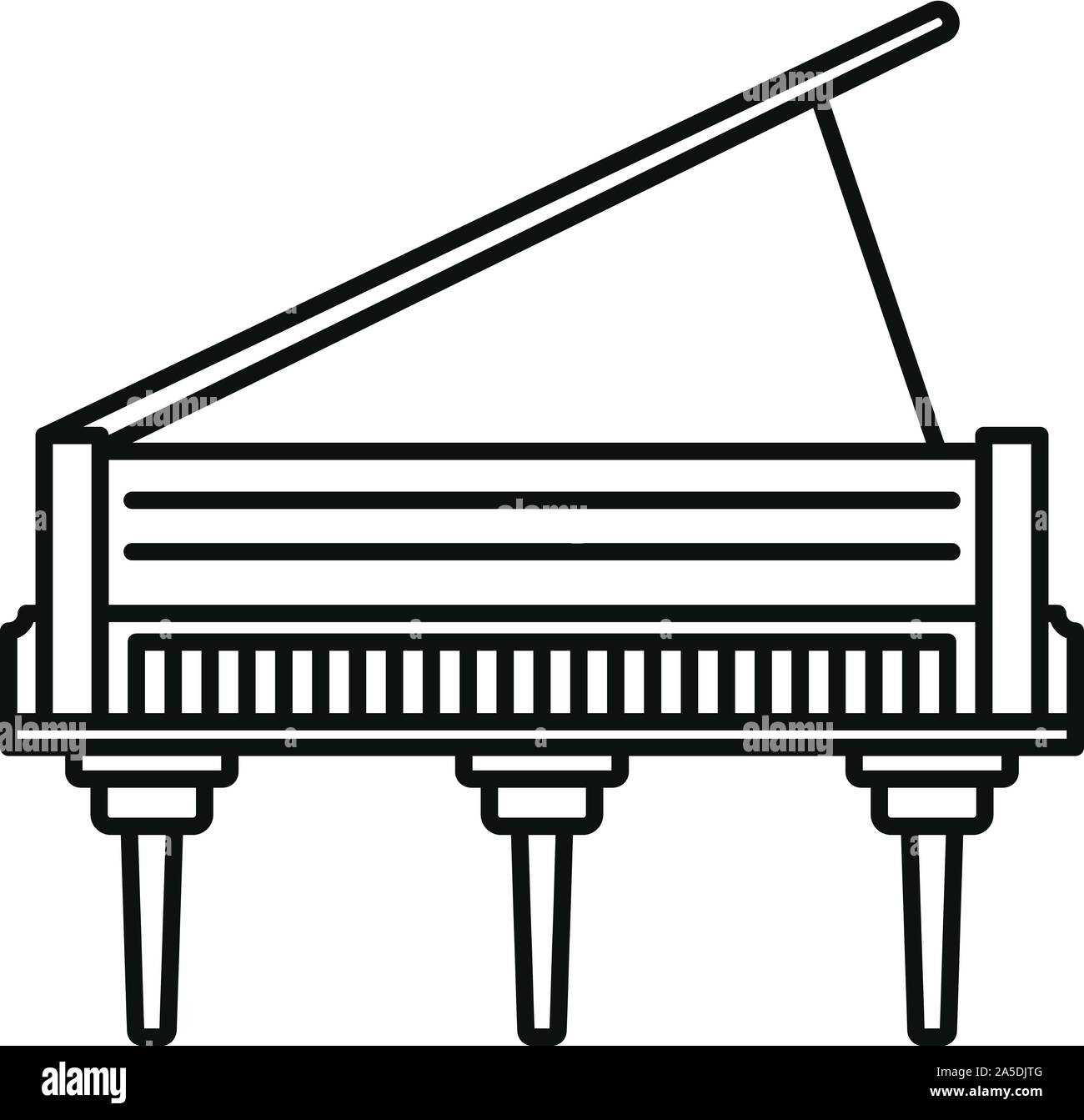 Classic grand piano icon. Outline classic grand piano vector icon for ...