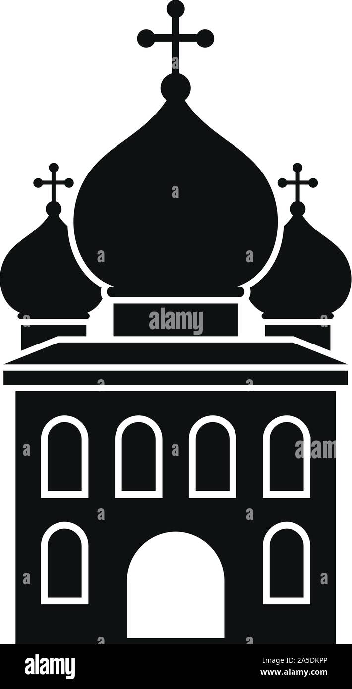 Orthodox church icon. Simple illustration of orthodox church vector icon for web design isolated on white background Stock Vector