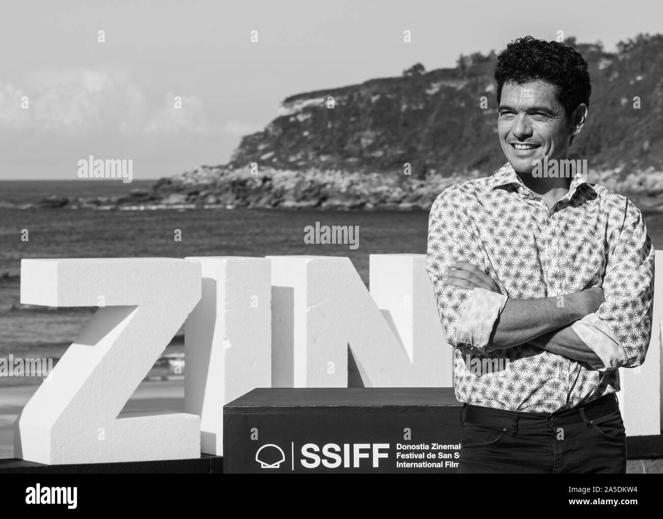 Pablo Molinero, a Spanish actor posing for photographers during the San Sebastián(Spain) International Film Festival on the 22nd of September 2019. Stock Photo