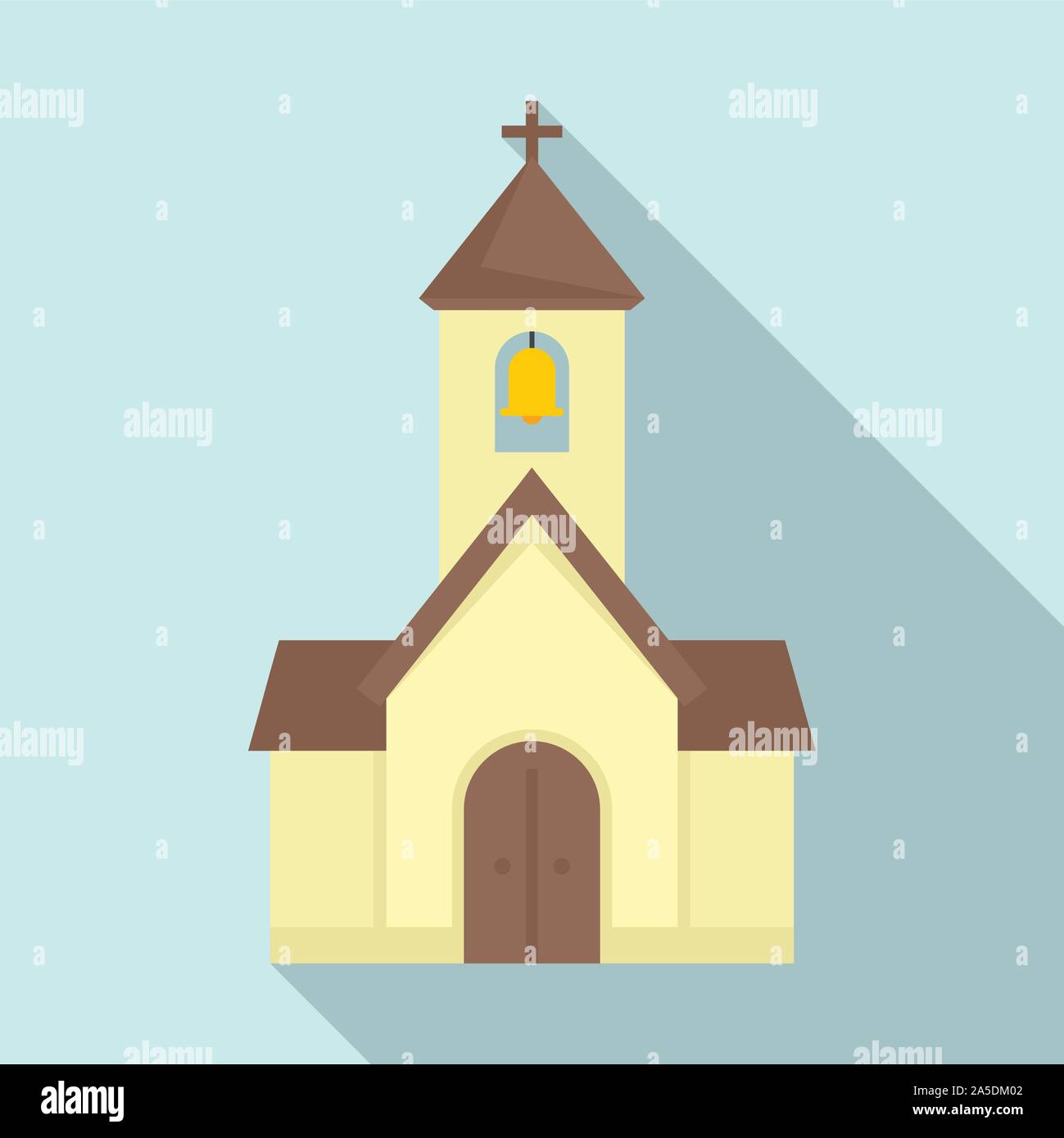 City chapel icon. Flat illustration of city chapel vector icon for web ...