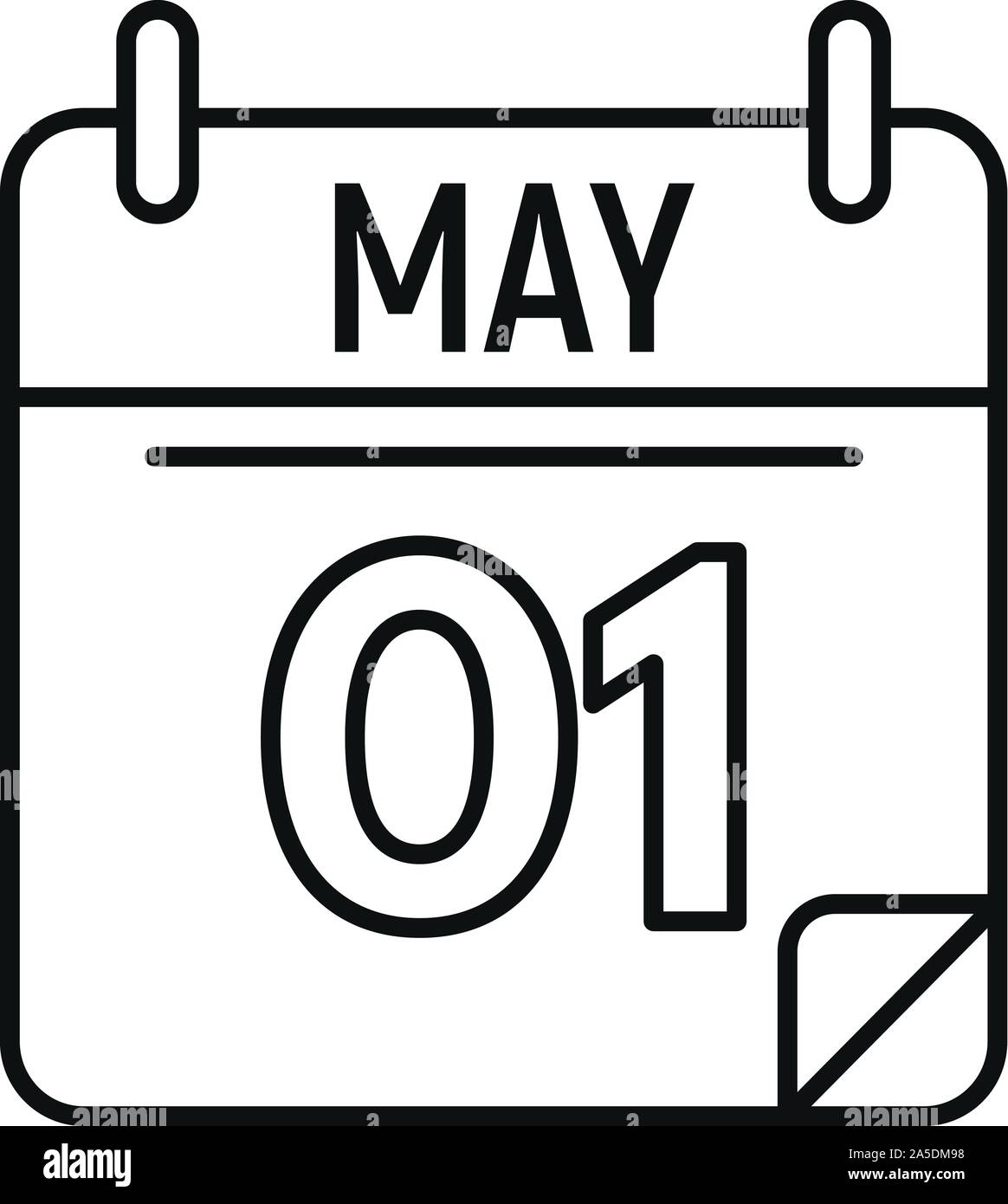 May calendar icon. Outline may calendar vector icon for web design isolated  on white background Stock Vector Image & Art - Alamy