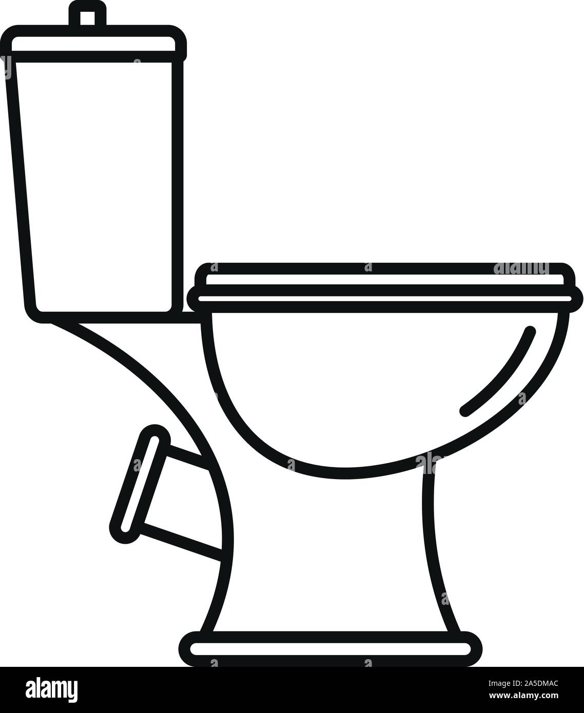 Toilet icon. Outline toilet vector icon for web design isolated on white background Stock Vector