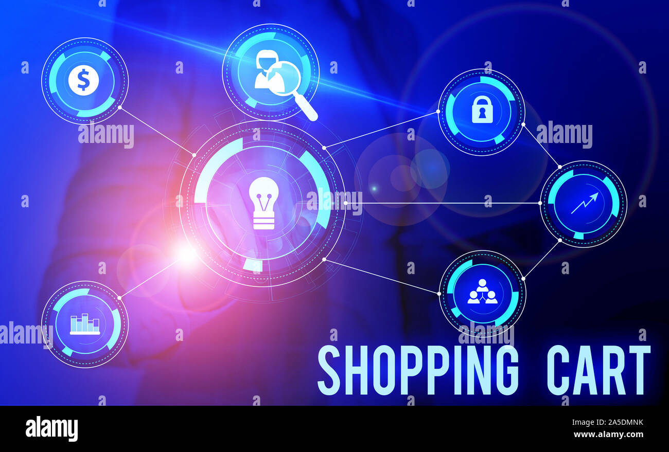 Conceptual hand writing showing Shopping Cart. Concept meaning Case