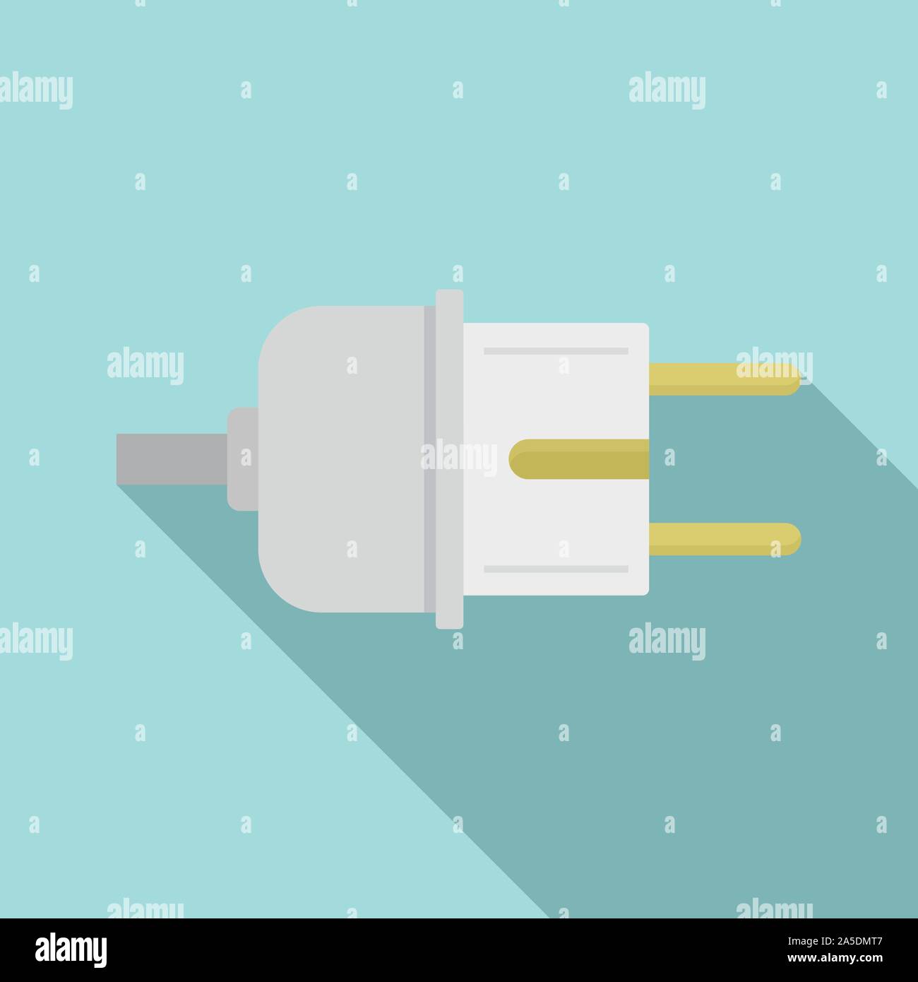 Electric plug icon. Flat illustration of electric plug vector icon for ...