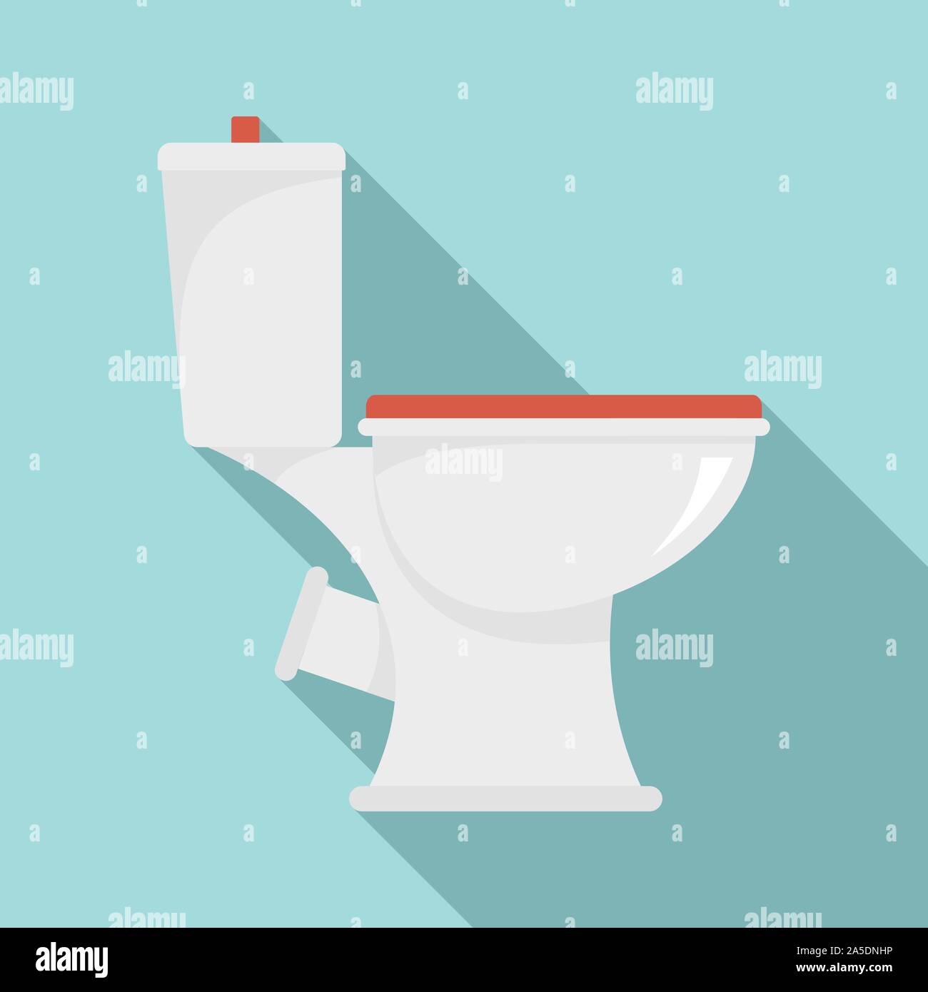 Toilet icon. Flat illustration of toilet vector icon for web design Stock Vector