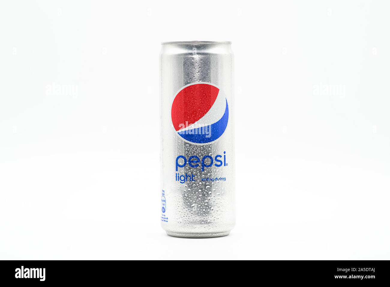 Vietnamese Pepsi can bottle isolated on white background. Tuesday 12 February, Ho Chi Minh City, Vietnam Stock Photo