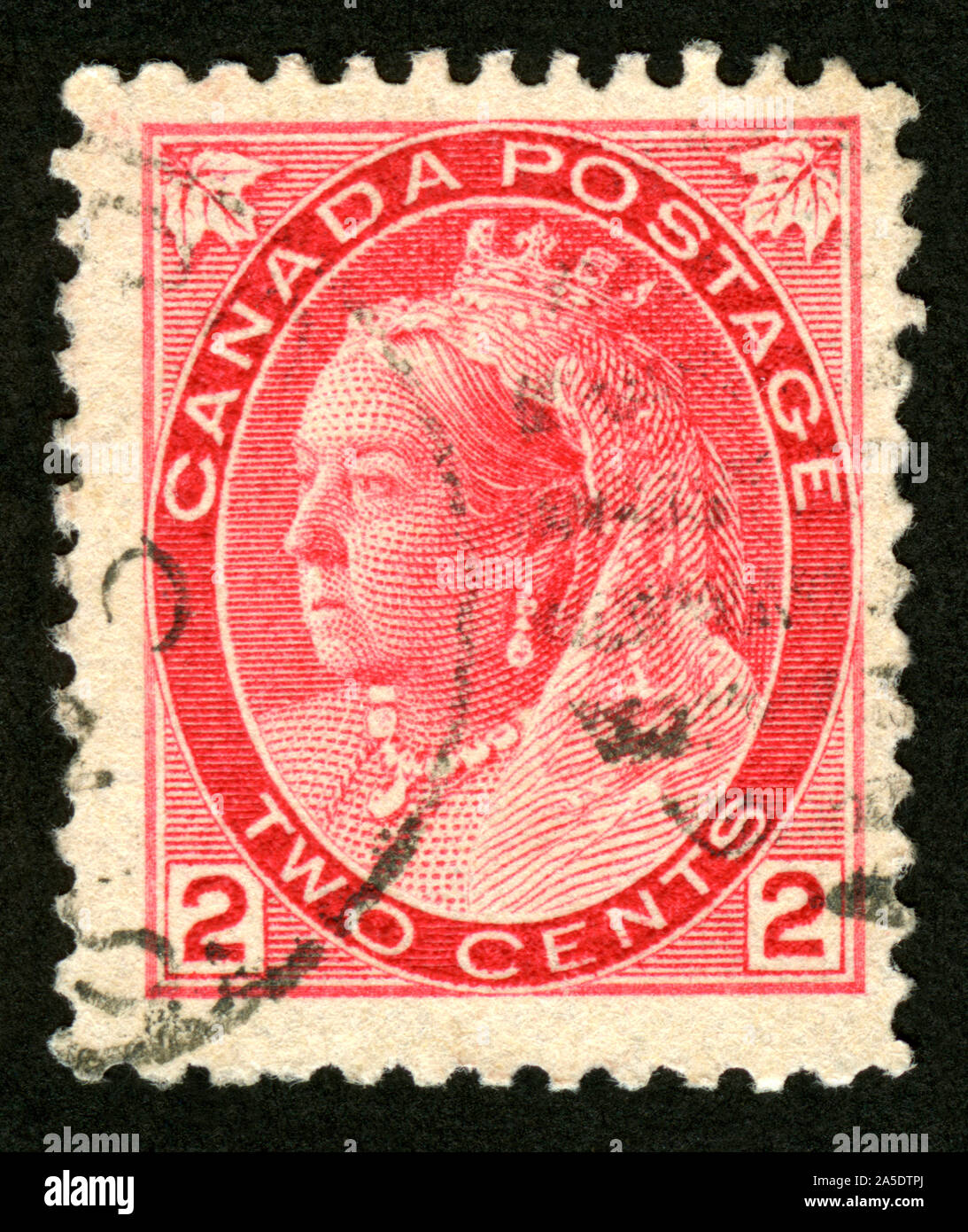 Stamp print in Canada,Queen Victoria Stock Photo