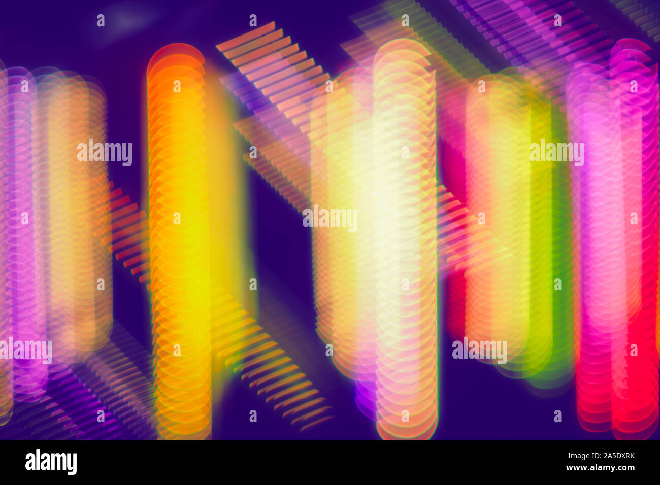 Abstract background bokeh circles and lines. Fantastic background with particles. Stock Photo