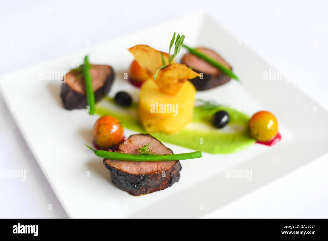 Fine dining, food photography,  gourmet Stock Photo
