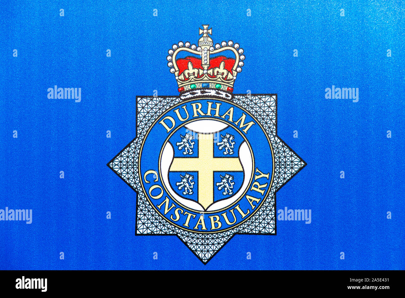 Durham Constabulary emblem, Durham, County Durham, UK, England, Durham police, Durham Constabulary, Durham police sign, Durham Constabulary sign, sign Stock Photo