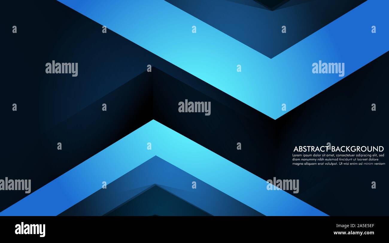 Abstract blue background with triangles For banners, business backgrounds, presentations Stock Vector