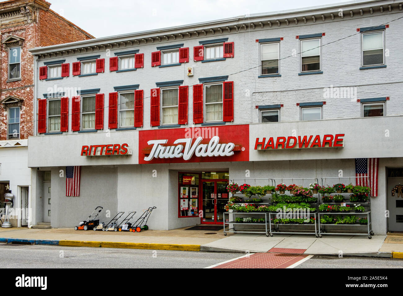 Ritters True Value Hardware, 25 West Main Street, Mechanicsburg, Pennsylvania Stock Photo