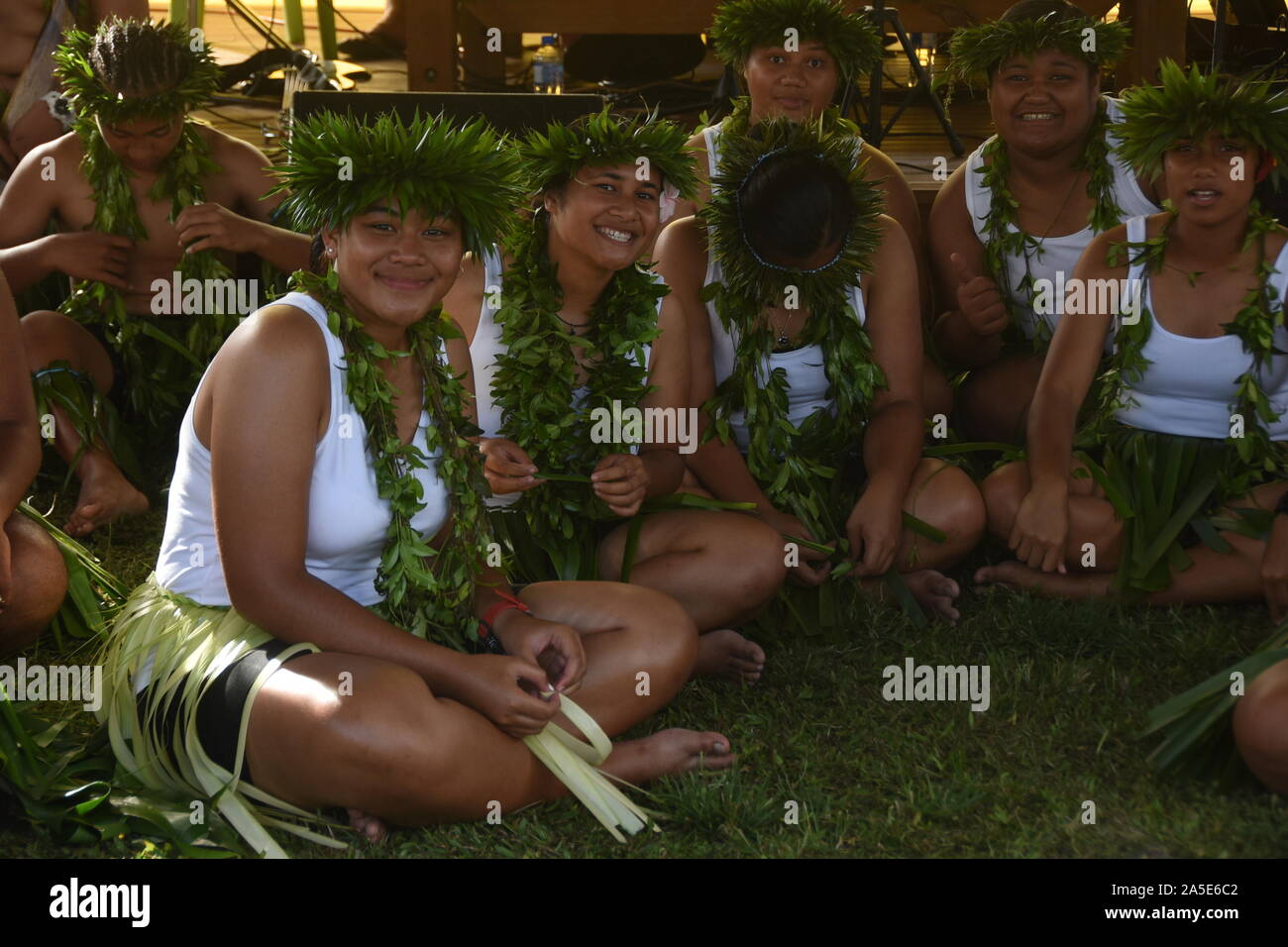 Alofi, Niue. 19th Oct, 2019. People celebrate the 45th anniversary of the Constitution Day of Niue in Alofi, Niue, Oct. 19, 2019. Saturday marked the 45th anniversary of the Constitution Day of Niue. Niue's granting by the New Zealand Parliament in 1974 is celebrated yearly as its independence on "Constitution Day" on Oct. 19. Credit: Lu Huaiqian/Xinhua/Alamy Live News Stock Photo