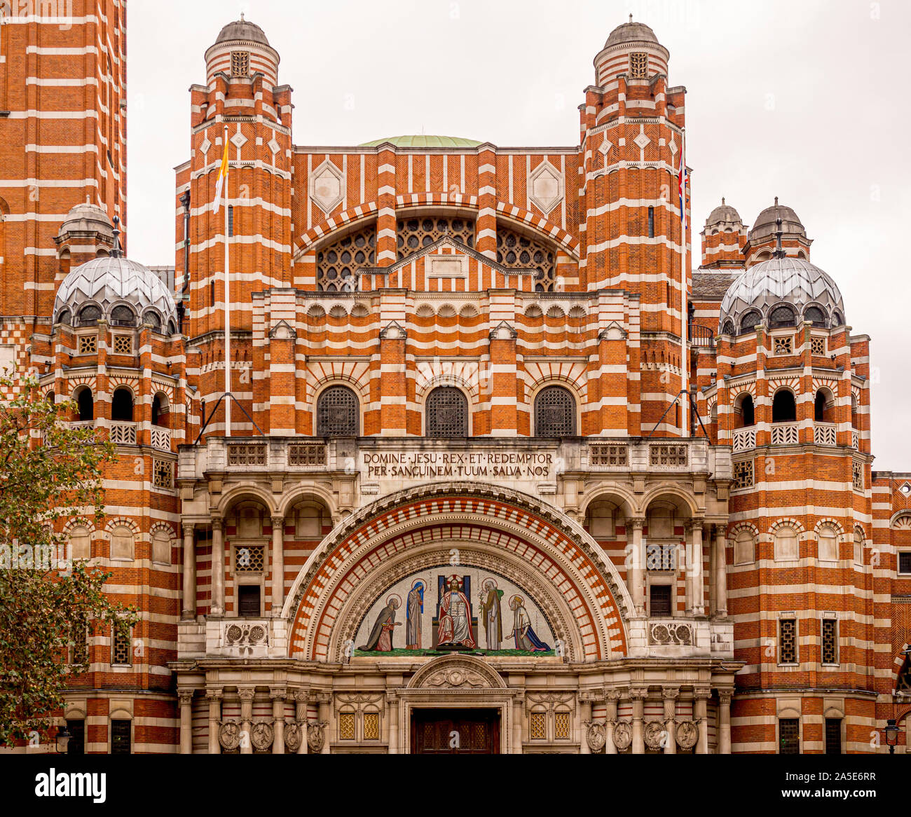 Westminster Cathedral, the mother church of the Catholic Church in England and Wales. London, UK. Stock Photo