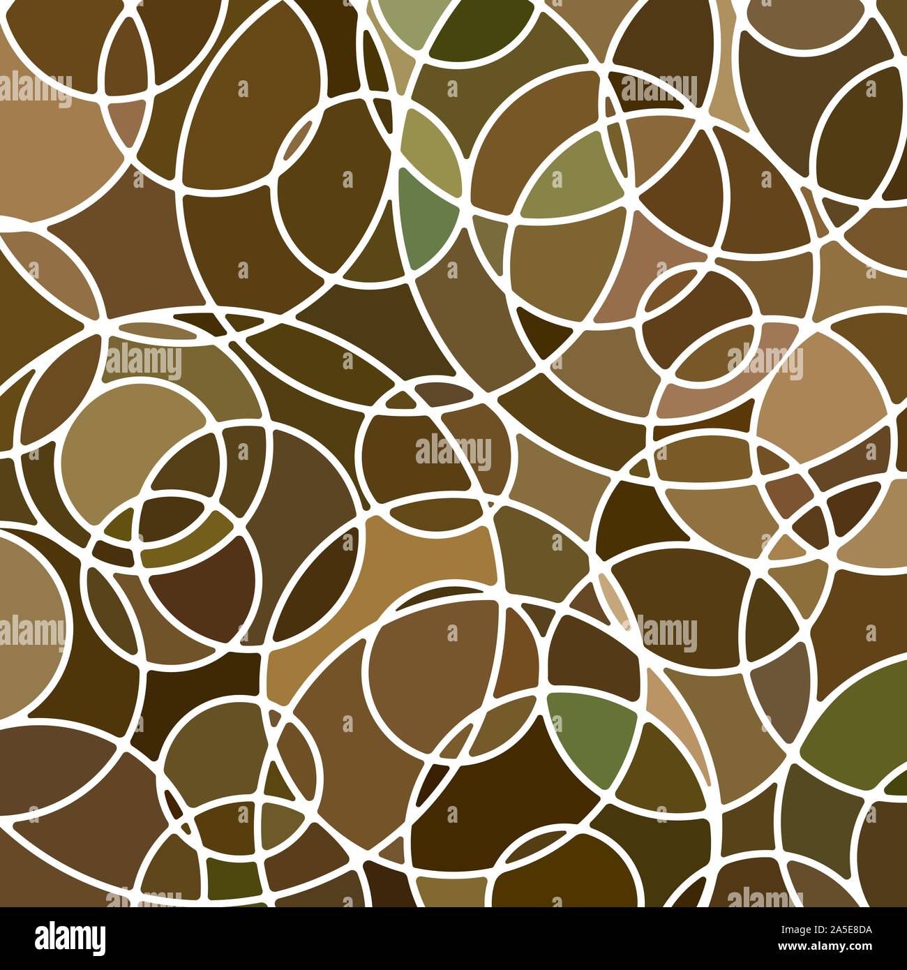 abstract vector stained-glass mosaic background - brown circles Stock ...
