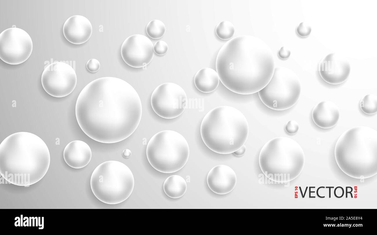 Abstract 3D round white background. Vector illustration Stock Vector