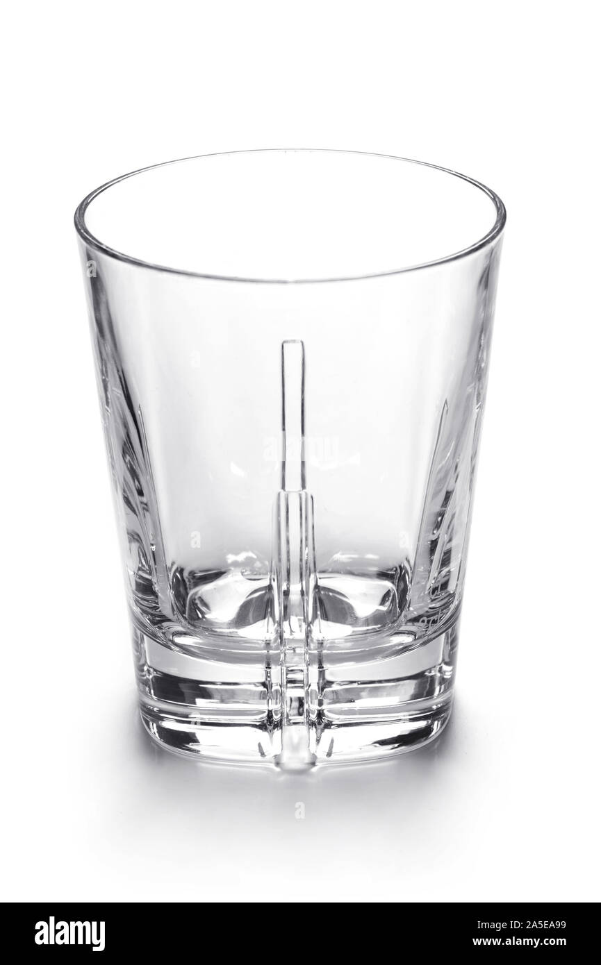 Empty Drinking Glass Isolated On White Stock Photo