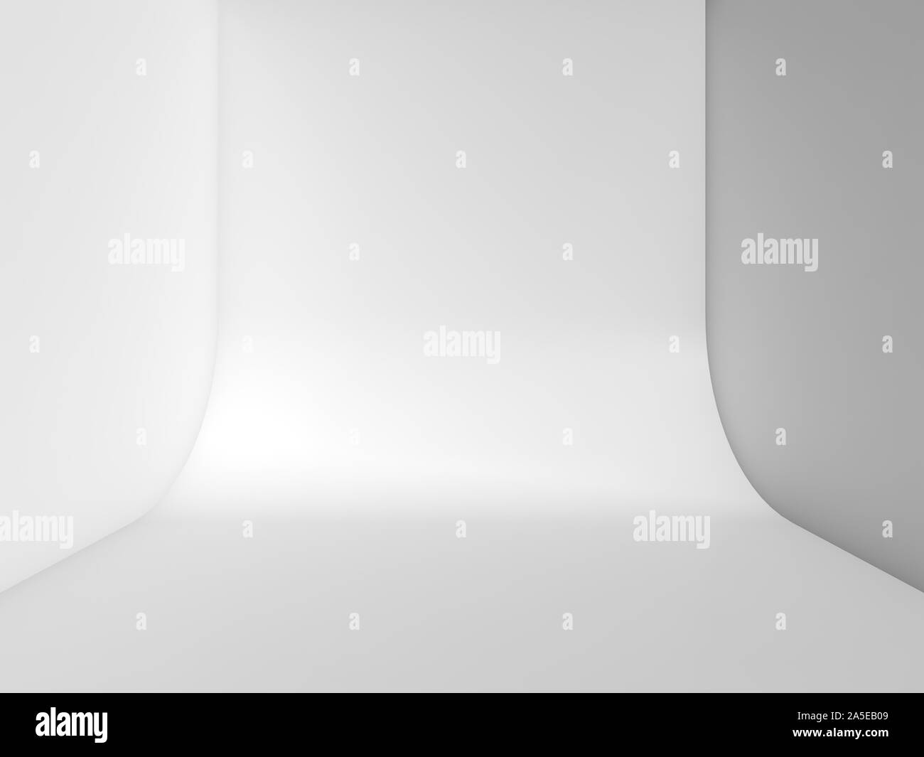Front view of an abstract white empty studio, blank interior background