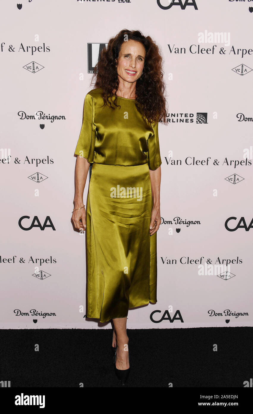 LOS ANGELES, CA - OCTOBER 19: Andie MacDowell attends L.A. Dance