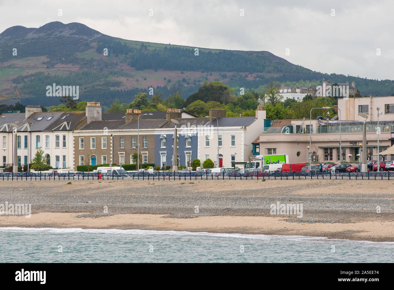 Coast and sea side at Bray in Ireland Stock Photo
