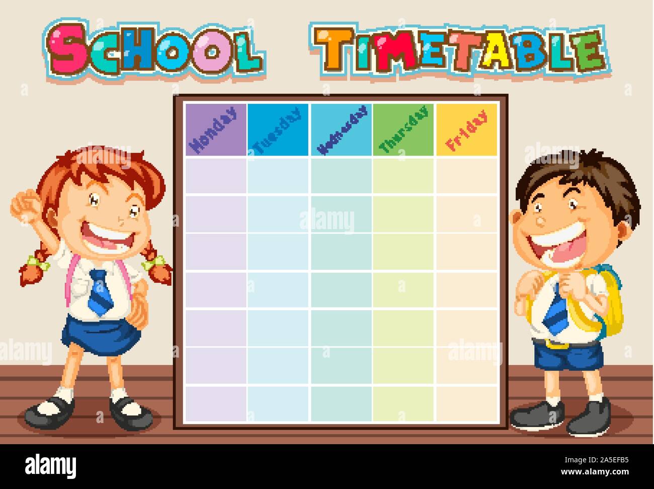 Time table Stock Vector Images - Alamy