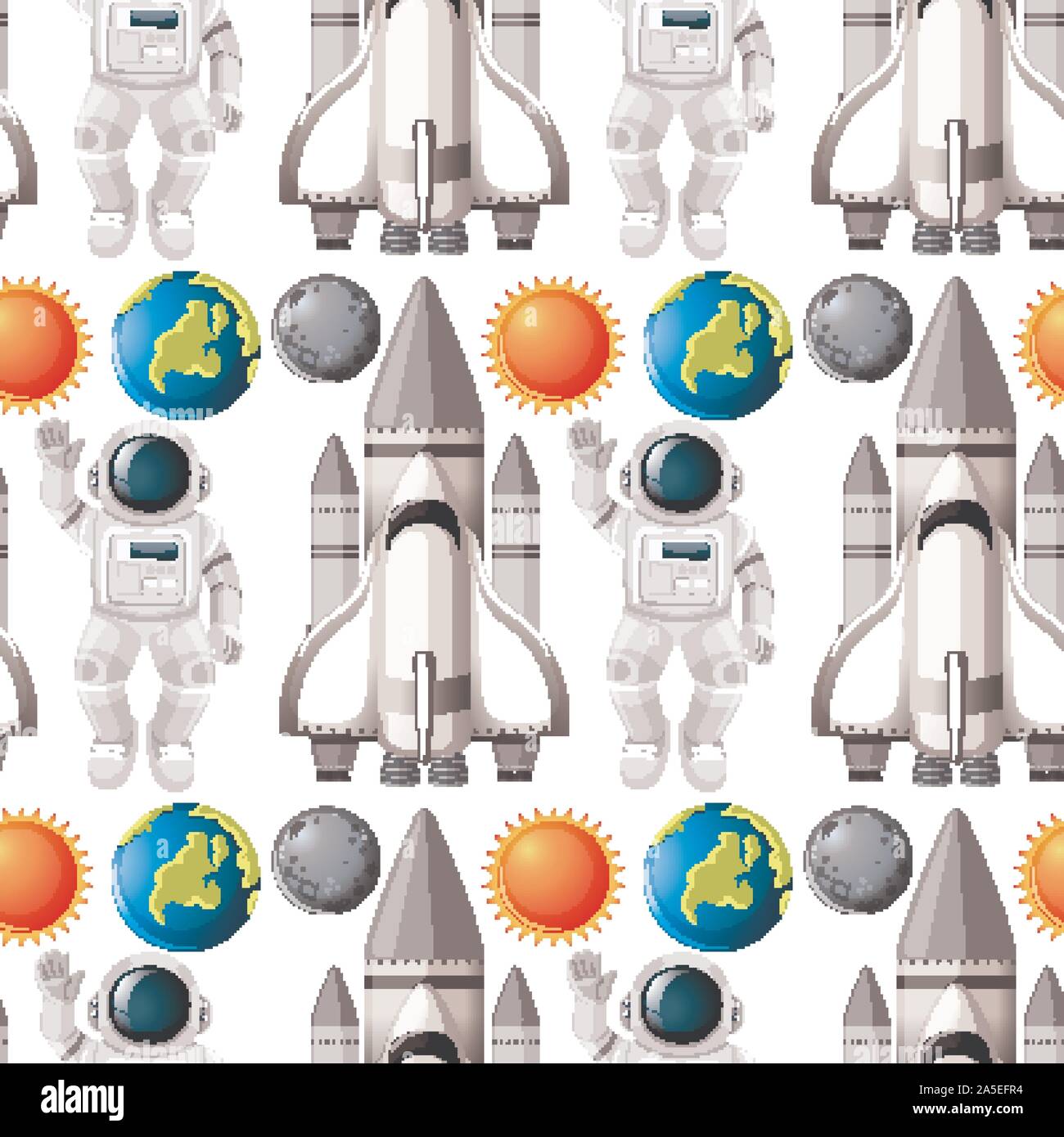 Set of planets and space obejcts illustration Stock Vector Image & Art ...