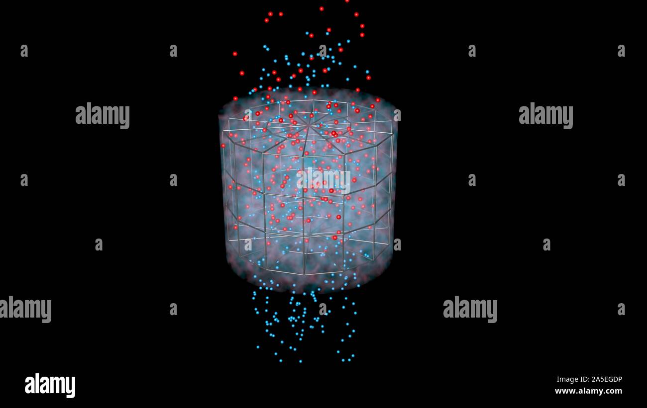 Particles separated and captured in filter . 3d rendering Stock Photo ...