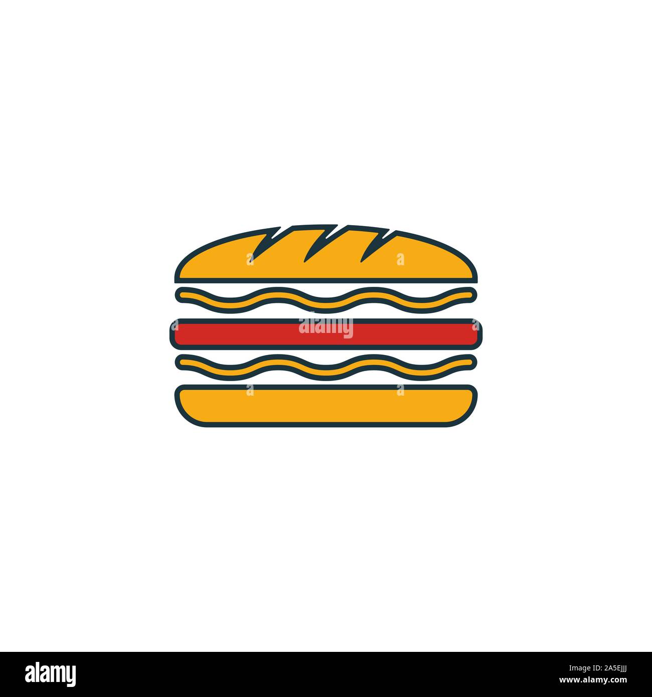 Sandwich icon set. Four elements in diferent styles from fastfood icons