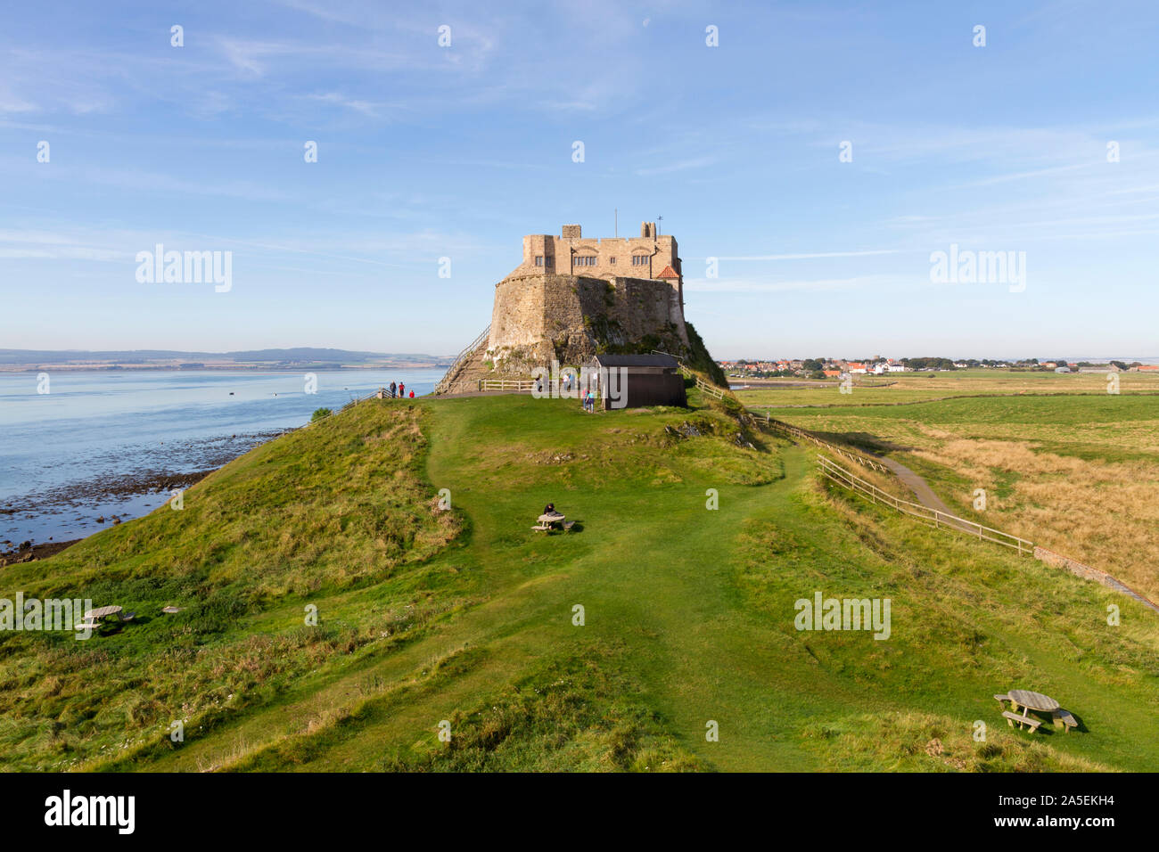 Lindisfarne Castle Northumberland UK Stock Photo