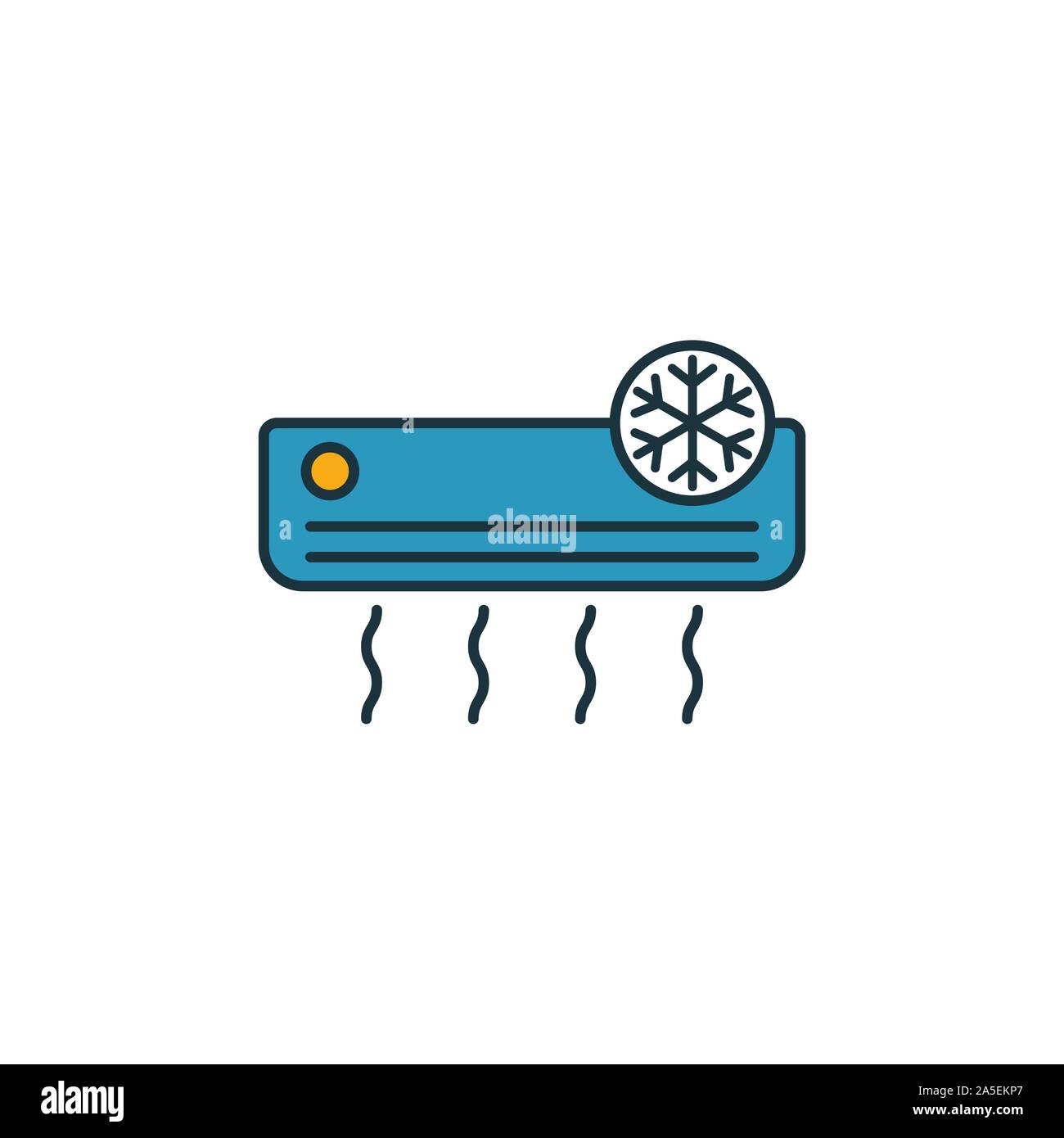 Air Condition icon set. Four elements in diferent styles from household