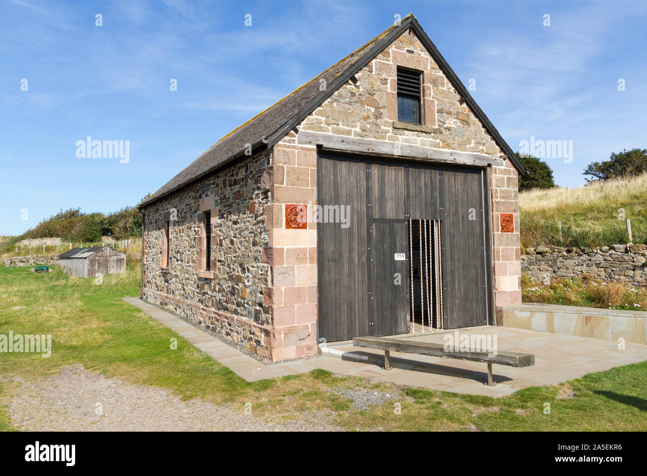 The life boat station museum on Lindisfarne / Holy Island Northumberland UK Stock Photo