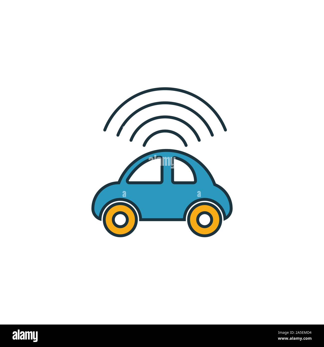 Autonomous icon set. Four elements in diferent styles from industry 4.0 ...