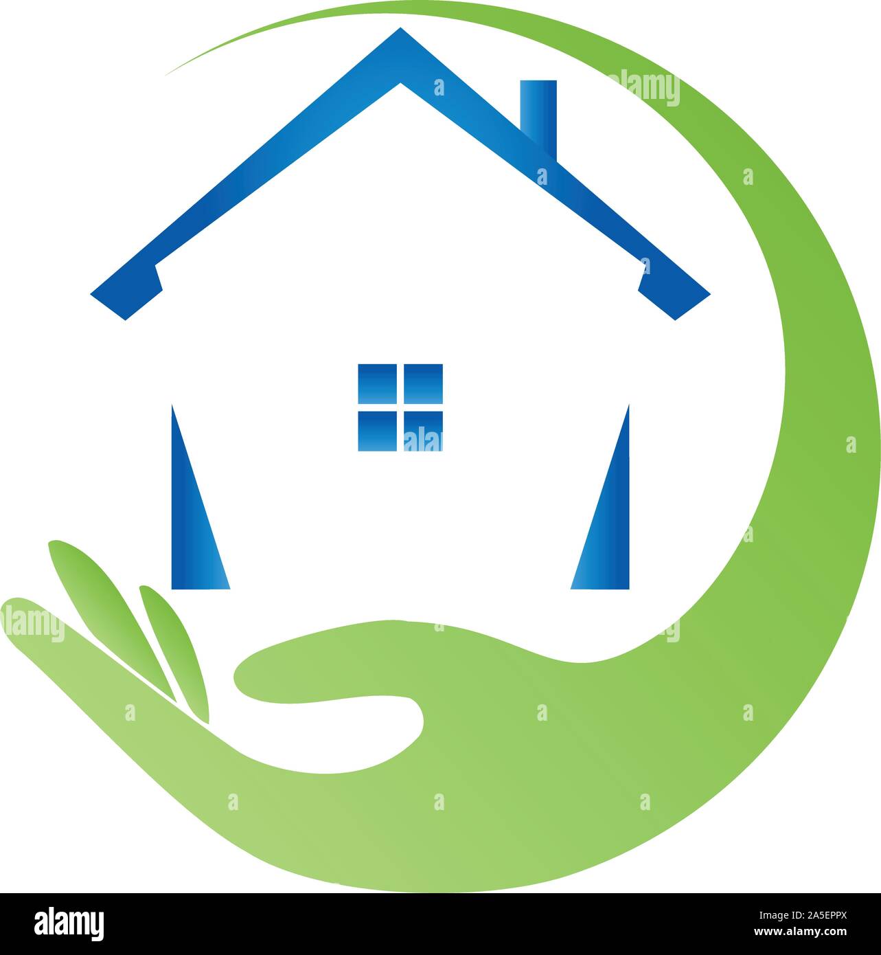 Hand, house, real estate, logo Stock Vector Image & Art Alamy