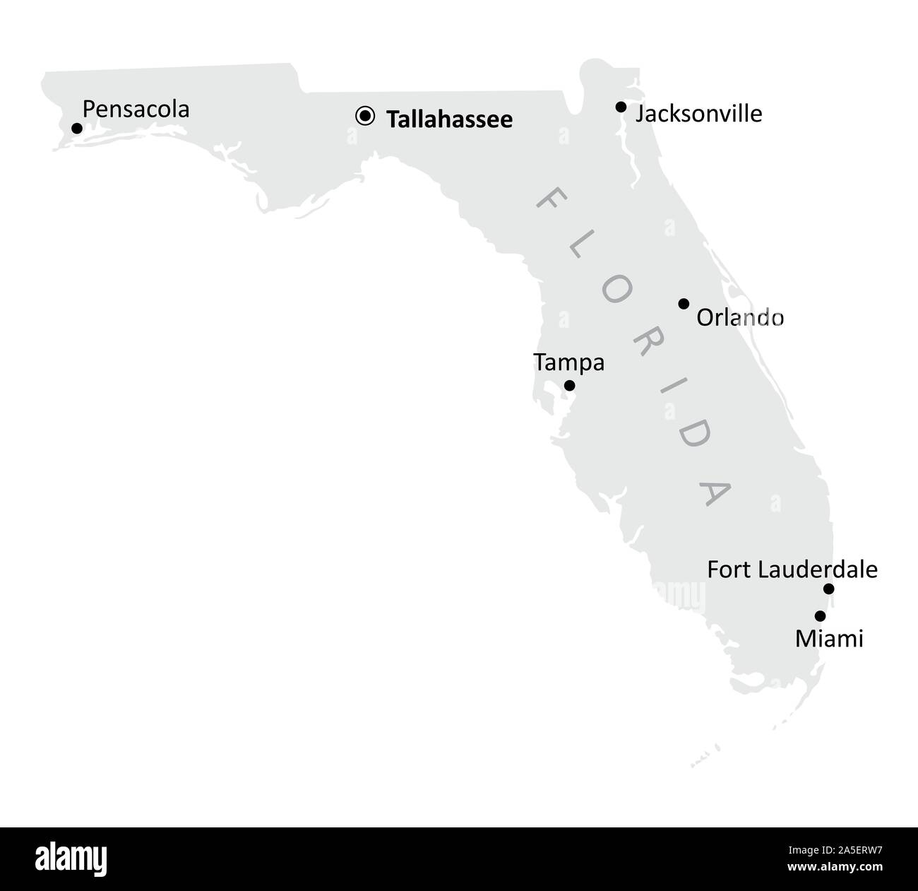 Florida isolated map Stock Vector