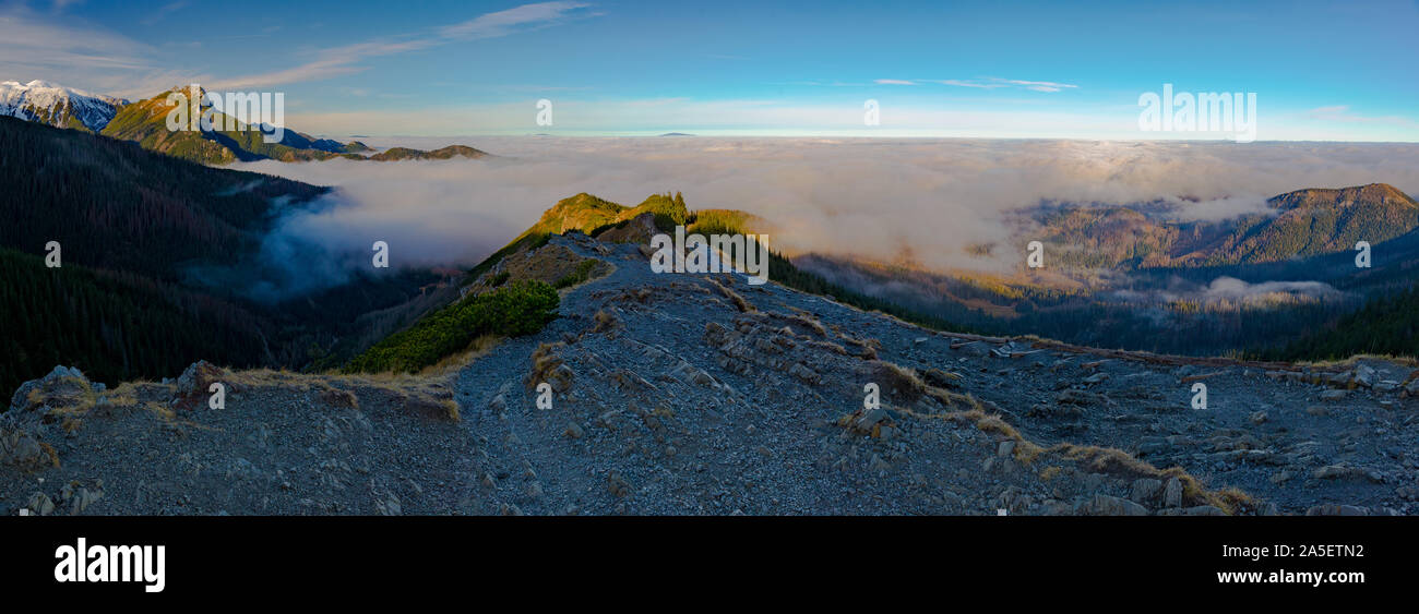 Tatra Mountains in Ponland above the clouds Stock Photo - Alamy