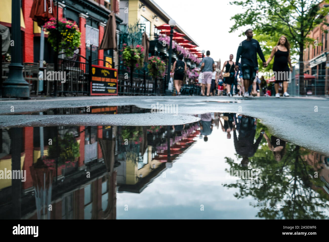 Streets and Comerce at the Byward market in Ottawa, Canada. Stock Photo